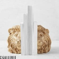 gold lion book ends from zgallerie